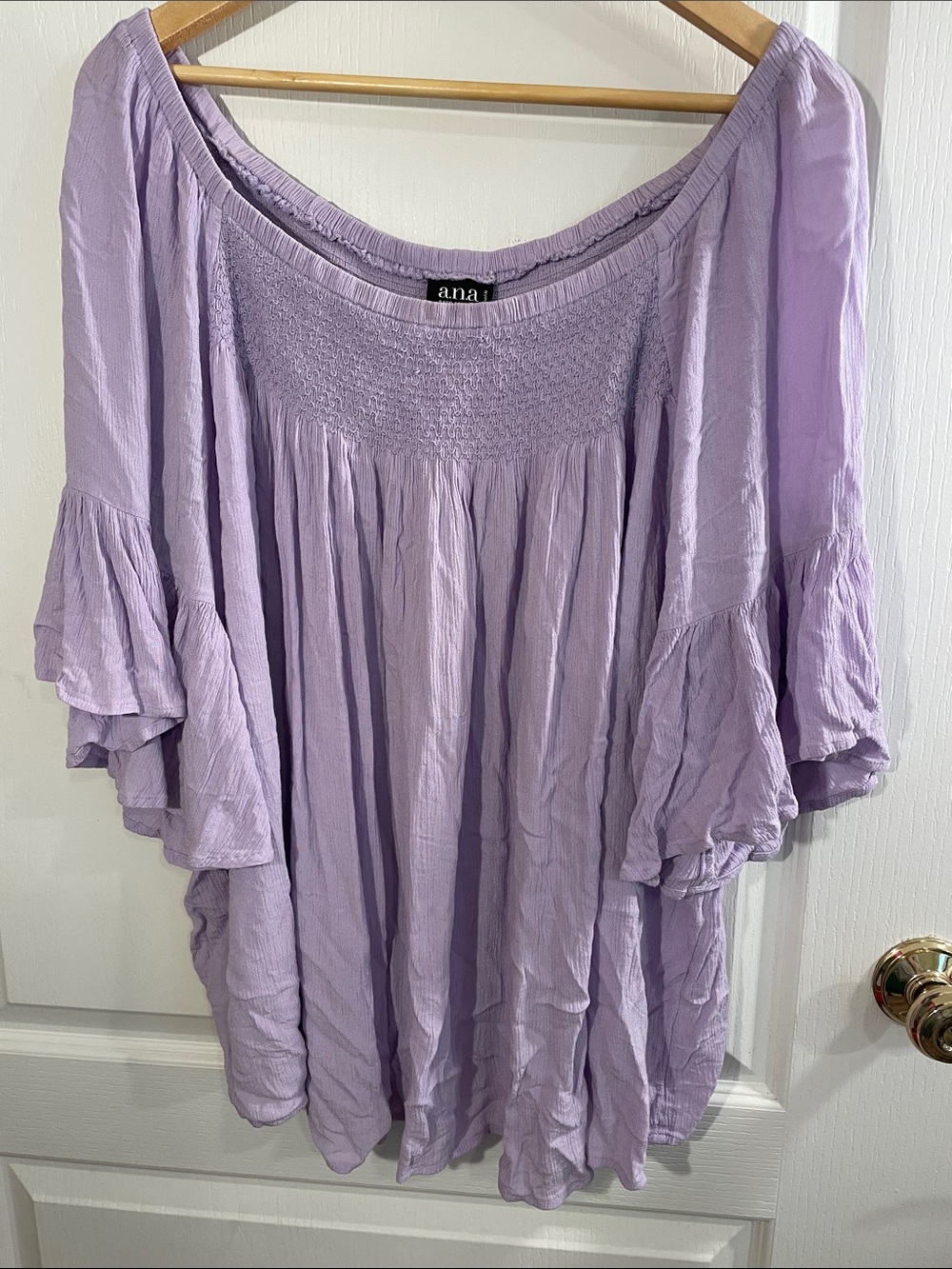 a.n.a Lavender Peasant Tunic Top